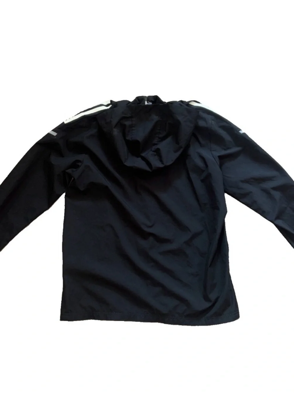 Adidas Hawks FC Soccer Windbreaker Jacket Mens Medium Black Full Zip Hooded